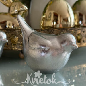 strieborný vtáčik 8x7cm