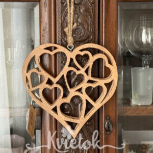 drevené srdce 18x18x2cm
