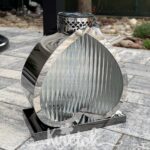fotovoltaický svietnik srdce strieborný