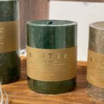 sviečka valec rustic 9cm
