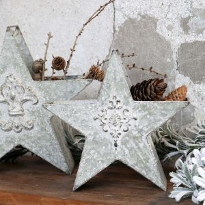 zinková antik hviezda 26x26x7cm