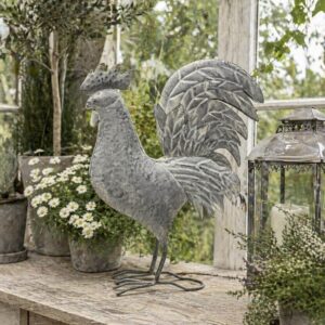 plechový kohút 34x14x42 cm