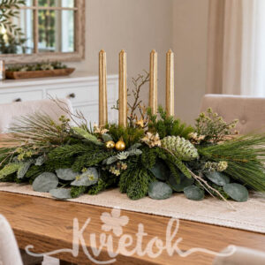 adventný svietnik s jelenkom d80 v34 š36cm