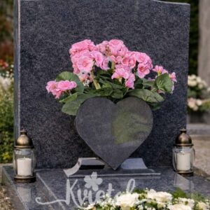 smútočný aranžmán muškát ružový v32cm